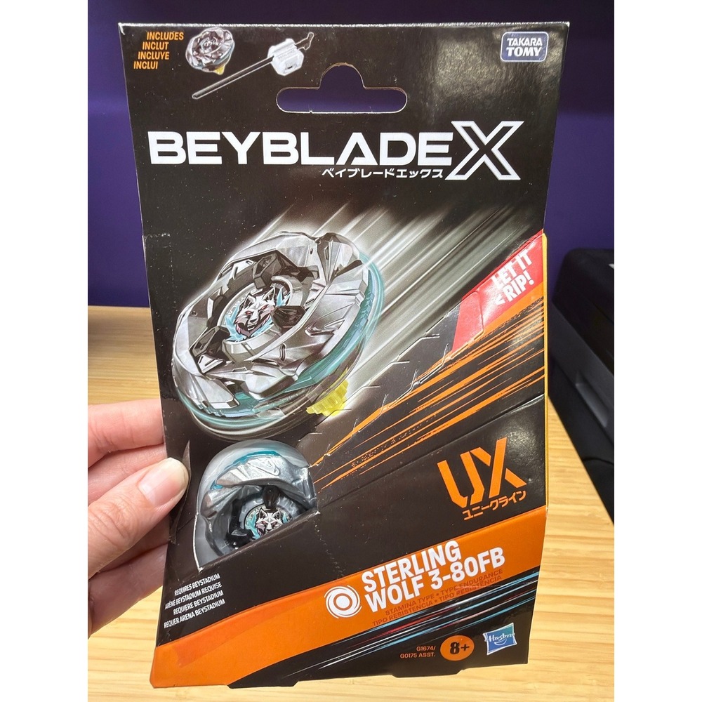 Beyblade X UX Sterling Wolf 3-80FB New In Box Takara Tomy Hasbro